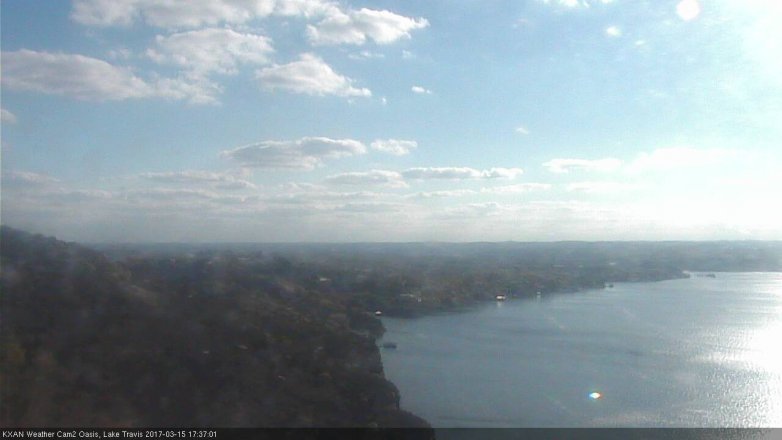 Lake Travis webcam, March 15, 2017 5:00 PM CT