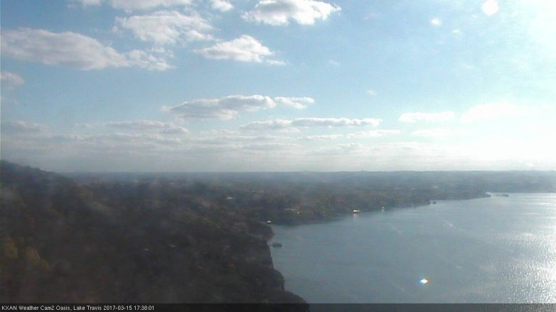 Lake Travis webcam, March 15, 2017 5:05 PM CT