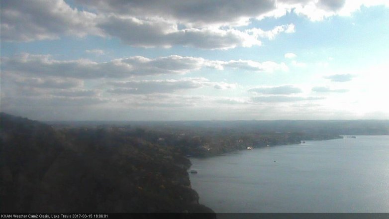 Lake Travis webcam, March 15, 2017 5:35 PM CT