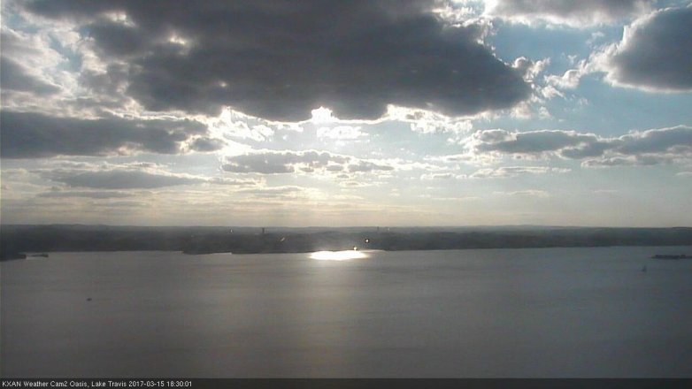 Lake Travis webcam, March 15, 2017 5:45 PM CT