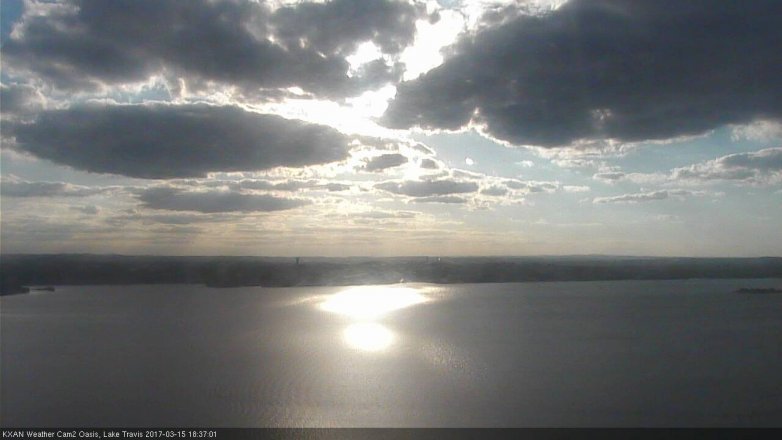 Lake Travis webcam, March 15, 2017 5:50 PM CT