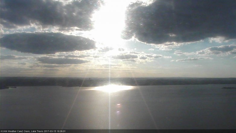 Lake Travis webcam, March 15, 2017 6:05 PM CT