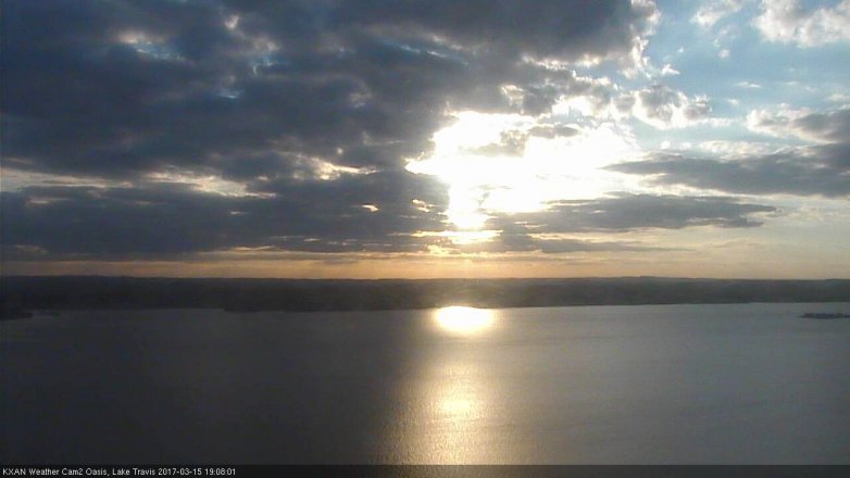 Lake Travis webcam, March 15, 2017 6:15 PM CT