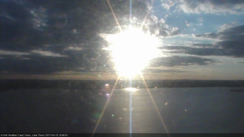 Lake Travis webcam, March 15, 2017 6:20 PM CT