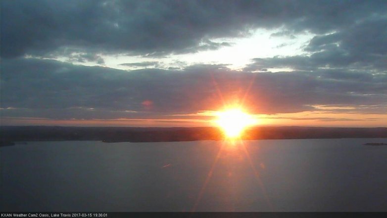 Lake Travis webcam, March 15, 2017 6:40 PM CT