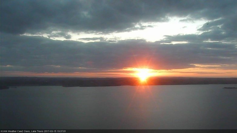Lake Travis webcam, March 15, 2017 6:50 PM CT