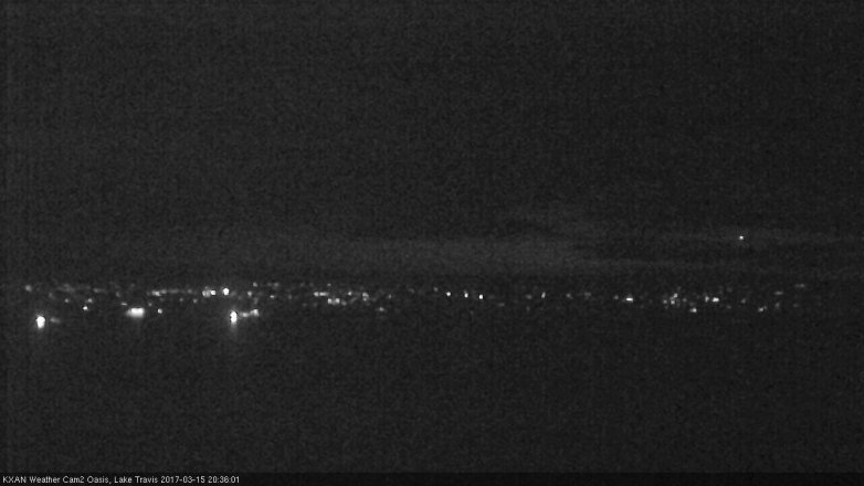 Lake Travis webcam, March 15, 2017 8:05 PM CT