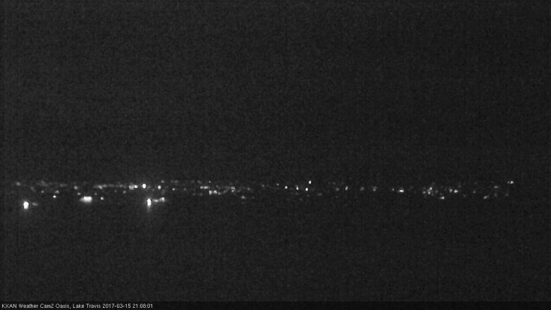 Lake Travis webcam, March 15, 2017 8:20 PM CT
