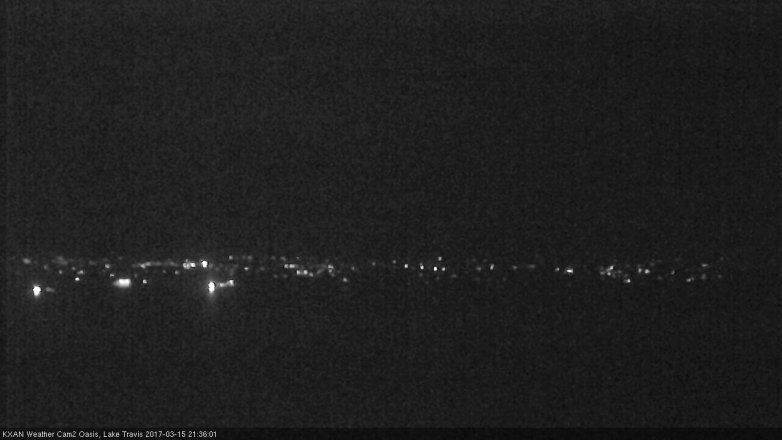 Lake Travis webcam, March 15, 2017 8:45 PM CT