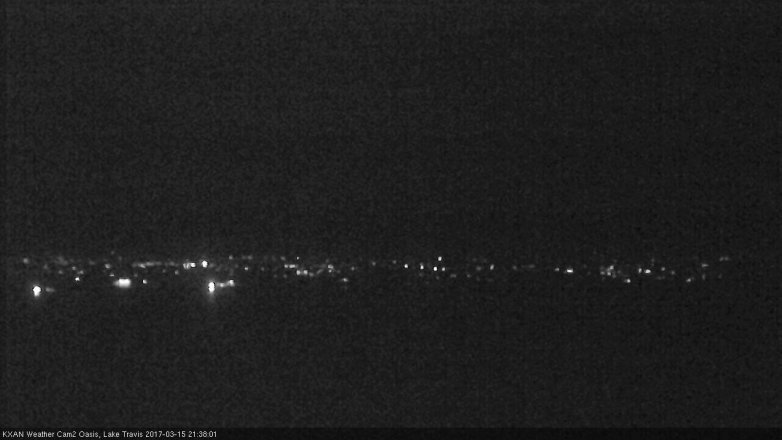 Lake Travis webcam, March 15, 2017 9:10 PM CT