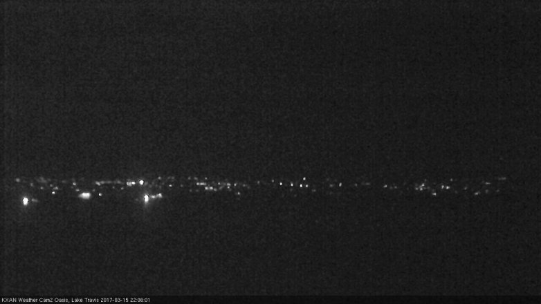 Lake Travis webcam, March 15, 2017 9:25 PM CT