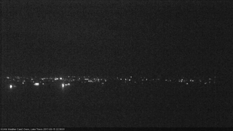 Lake Travis webcam, March 15, 2017 9:50 PM CT