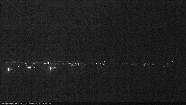 Lake Travis webcam, March 15, 2017 10:00 PM CT