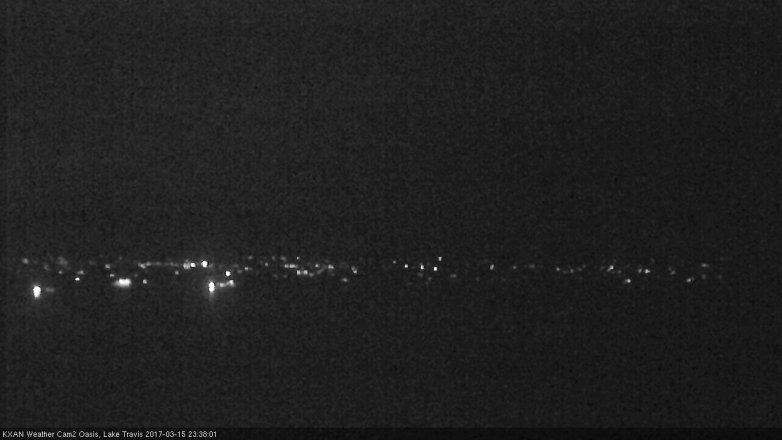 Lake Travis webcam, March 15, 2017 10:45 PM CT