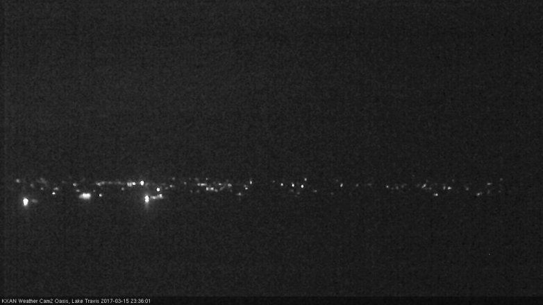 Lake Travis webcam, March 15, 2017 10:50 PM CT