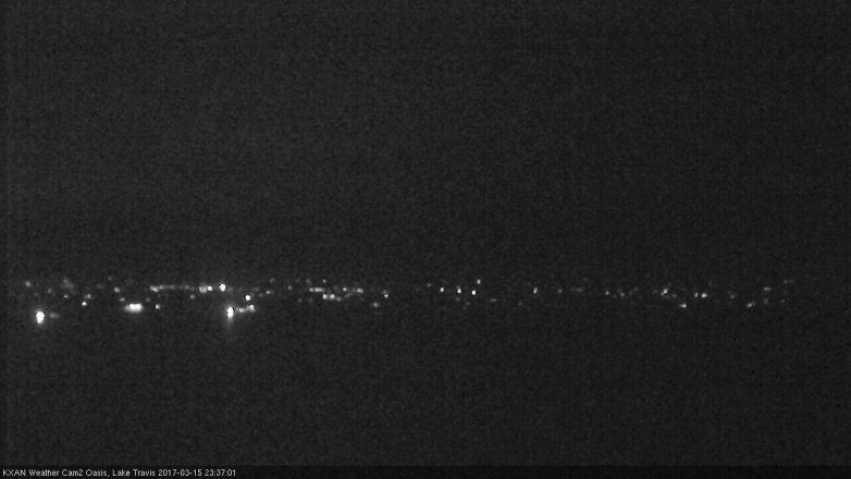 Lake Travis webcam, March 15, 2017 11:00 PM CT