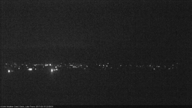 Lake Travis webcam, March 15, 2017 11:30 PM CT