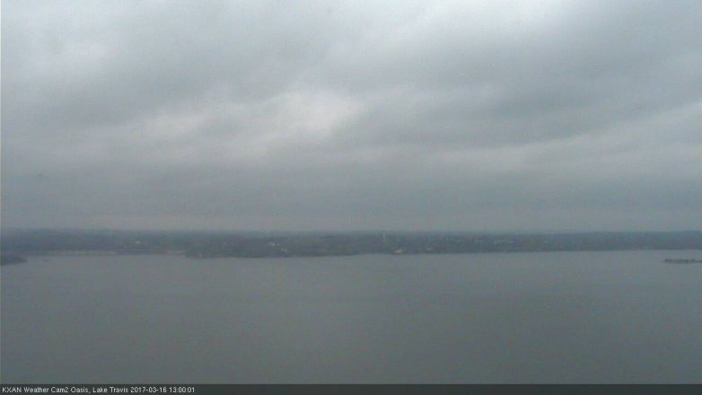Lake Travis webcam, March 16, 2017 12:30 PM CT
