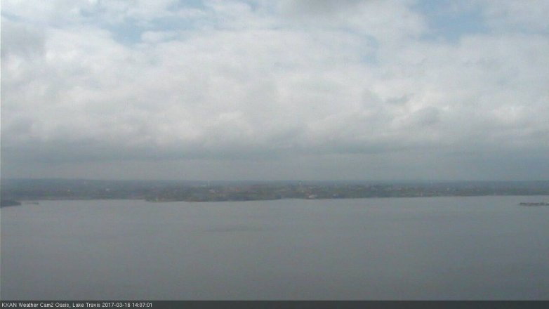 Lake Travis webcam, March 16, 2017 1:35 PM CT