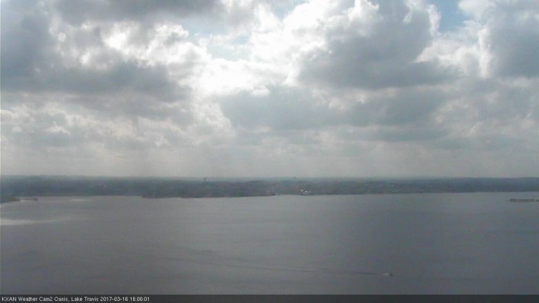 Lake Travis webcam, March 16, 2017 3:20 PM CT