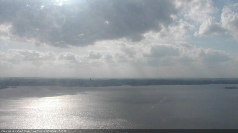 Lake Travis webcam, March 16, 2017 4:25 PM CT