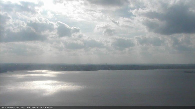 Lake Travis webcam, March 16, 2017 4:40 PM CT