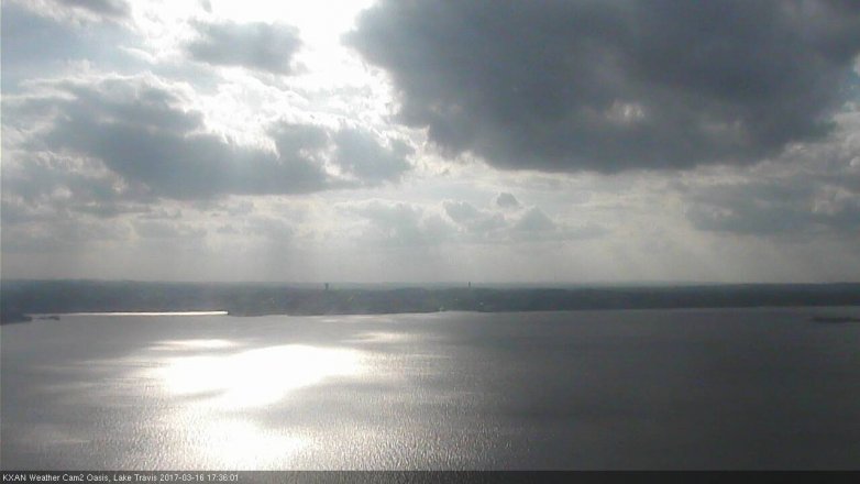 Lake Travis webcam, March 16, 2017 4:50 PM CT