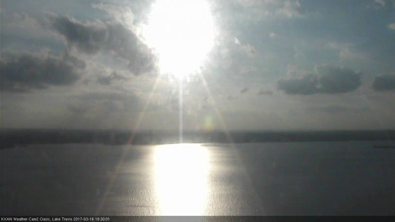 Lake Travis webcam, March 16, 2017 5:35 PM CT