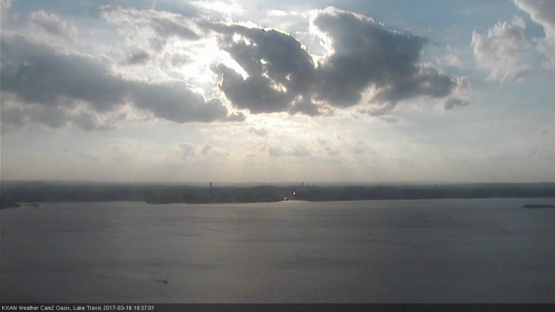 Lake Travis webcam, March 16, 2017 5:45 PM CT