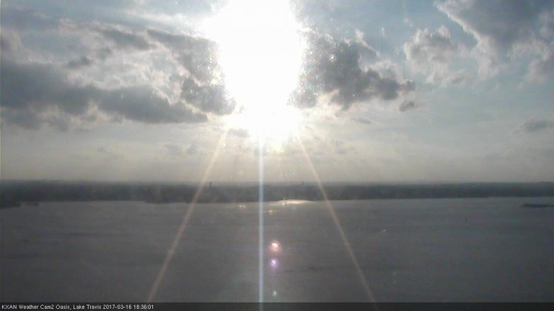 Lake Travis webcam, March 16, 2017 6:00 PM CT