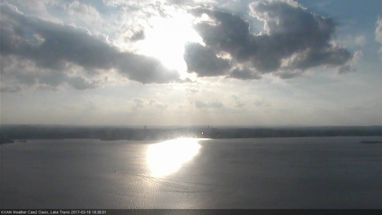 Lake Travis webcam, March 16, 2017 6:10 PM CT