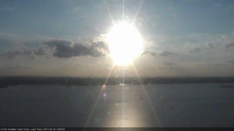 Lake Travis webcam, March 16, 2017 6:15 PM CT