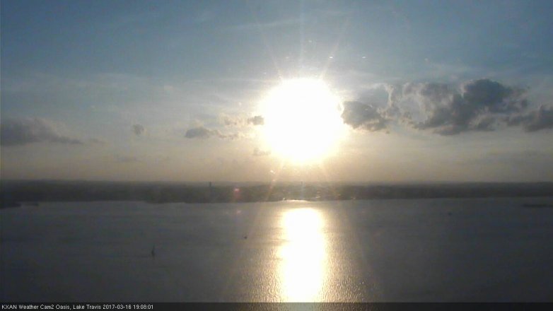 Lake Travis webcam, March 16, 2017 6:40 PM CT