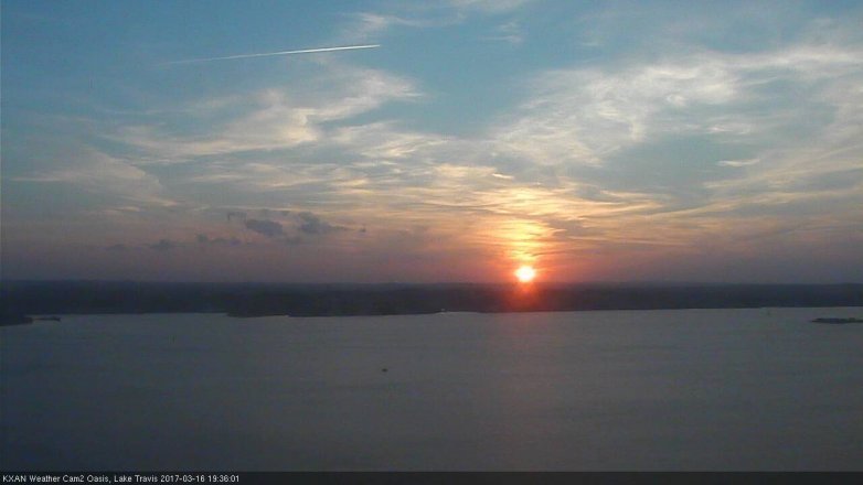 Lake Travis webcam, March 16, 2017 7:00 PM CT