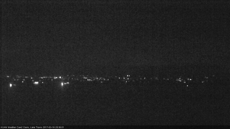 Lake Travis webcam, March 16, 2017 8:00 PM CT