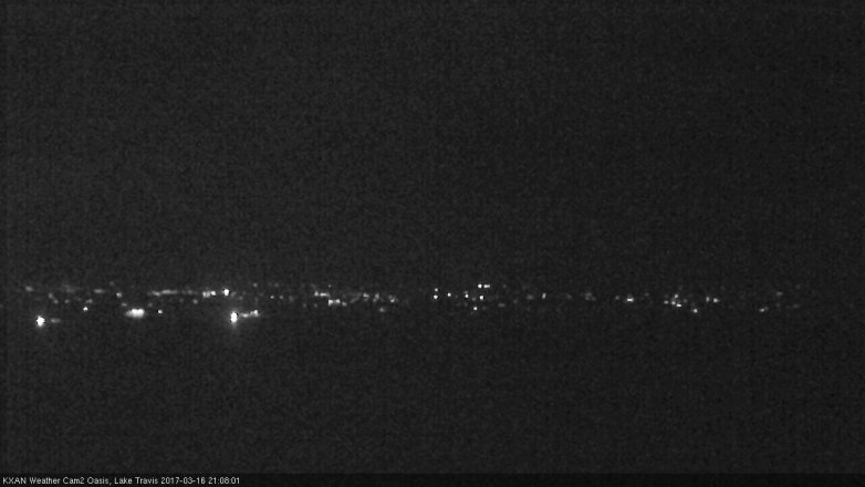 Lake Travis webcam, March 16, 2017 8:20 PM CT