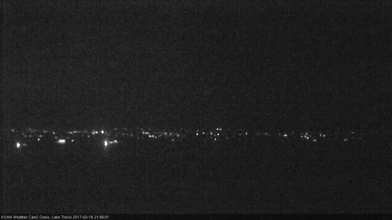 Lake Travis webcam, March 16, 2017 8:30 PM CT