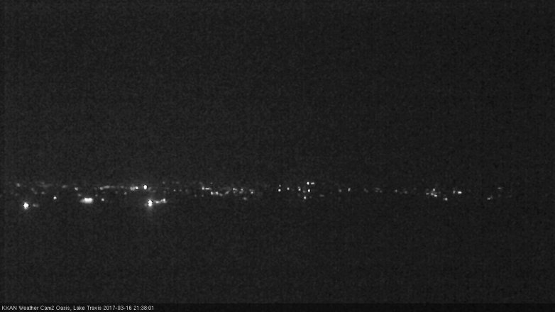 Lake Travis webcam, March 16, 2017 8:45 PM CT
