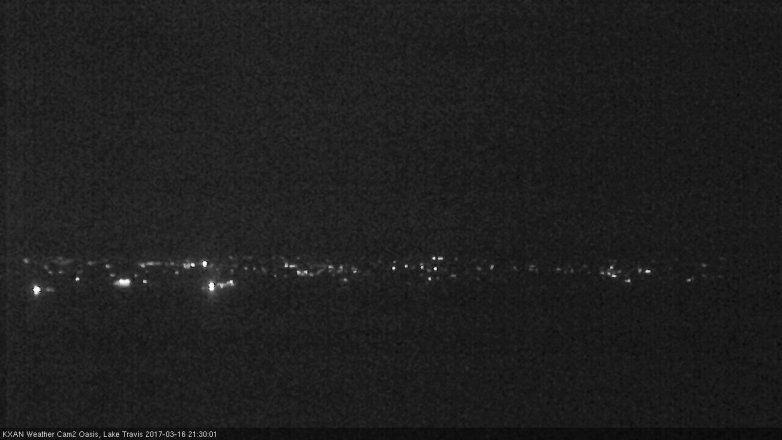 Lake Travis webcam, March 16, 2017 9:00 PM CT
