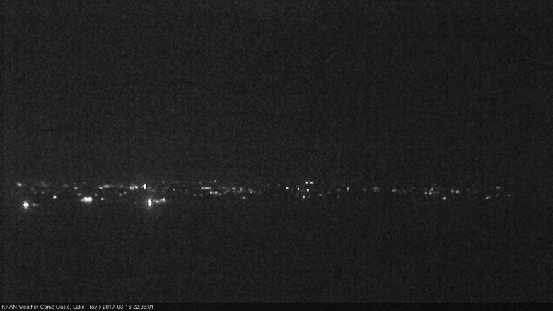 Lake Travis webcam, March 16, 2017 9:10 PM CT