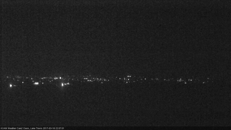 Lake Travis webcam, March 16, 2017 9:25 PM CT
