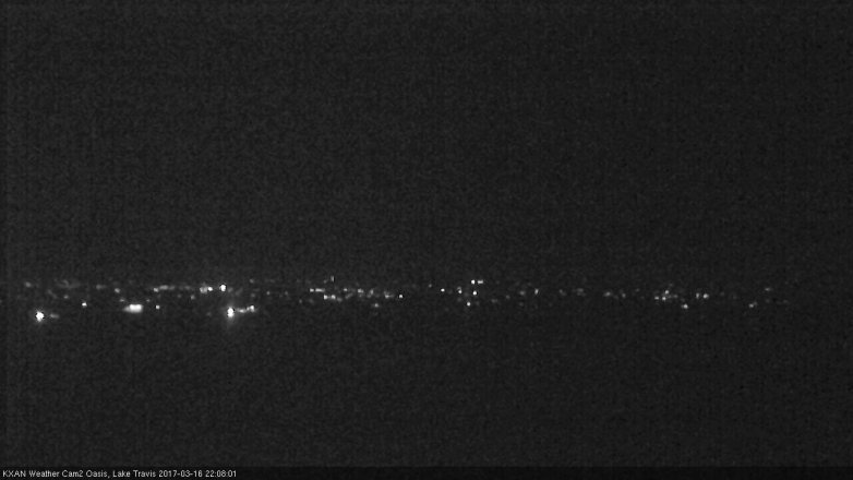 Lake Travis webcam, March 16, 2017 9:30 PM CT