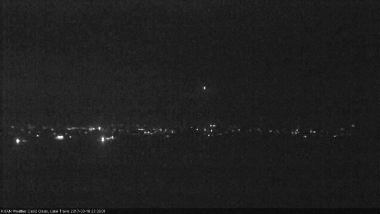 Lake Travis webcam, March 16, 2017 9:40 PM CT