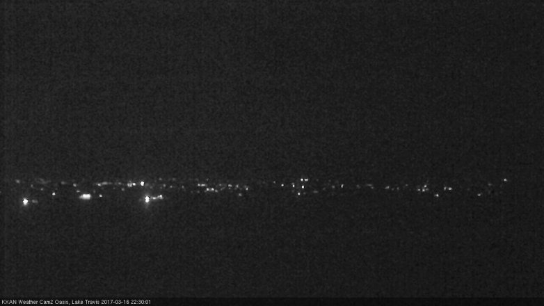 Lake Travis webcam, March 16, 2017 10:00 PM CT