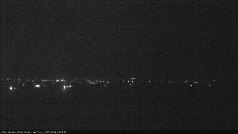 Lake Travis webcam, March 16, 2017 10:25 PM CT