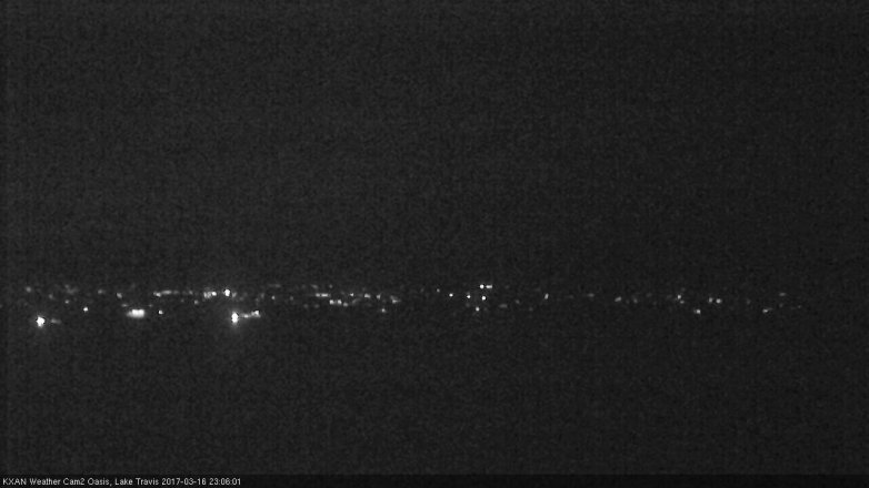 Lake Travis webcam, March 16, 2017 10:30 PM CT