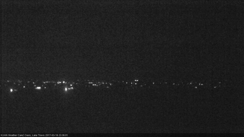 Lake Travis webcam, March 16, 2017 10:40 PM CT