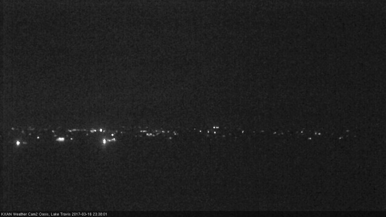 Lake Travis webcam, March 16, 2017 11:00 PM CT