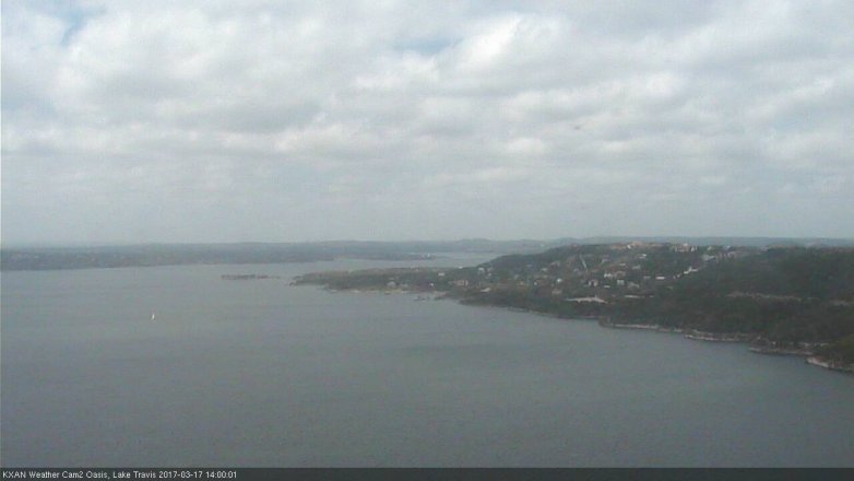 Lake Travis webcam, March 17, 2017 1:10 PM CT