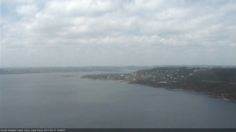 Lake Travis webcam, March 17, 2017 1:25 PM CT